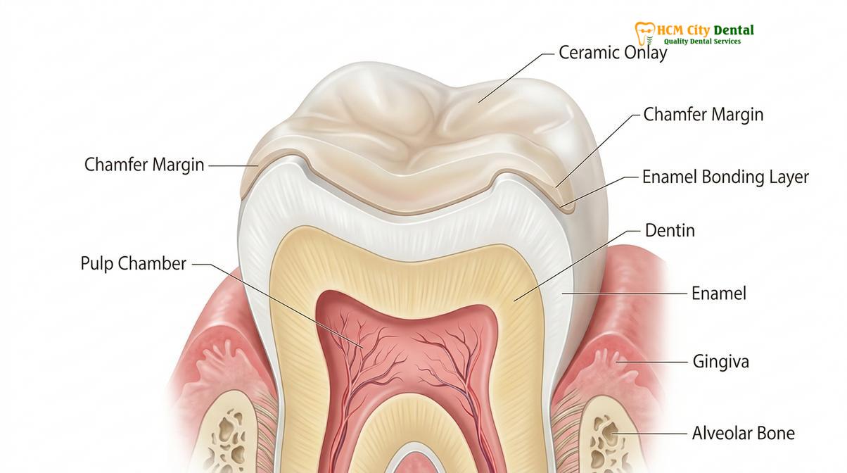 Clinical photography related to cad cam digital onlays vietnam