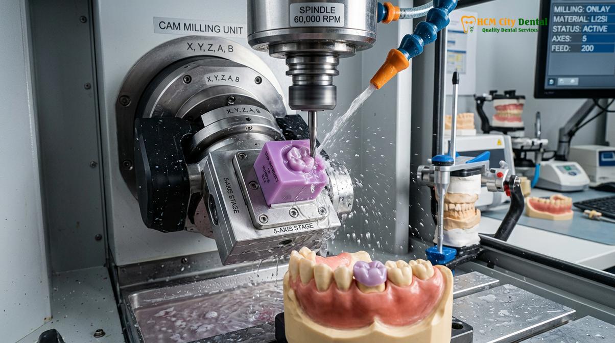 Visual description of cad cam digital onlays vietnam