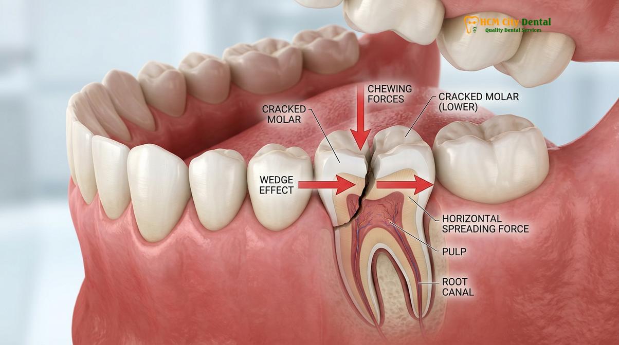 Visual description of can cracked tooth heal itself