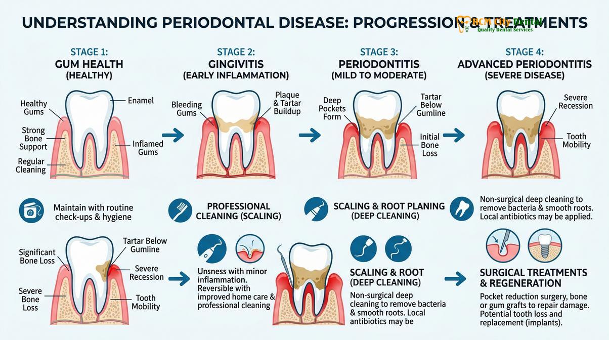 Summary diagram of can gum disease be reversed