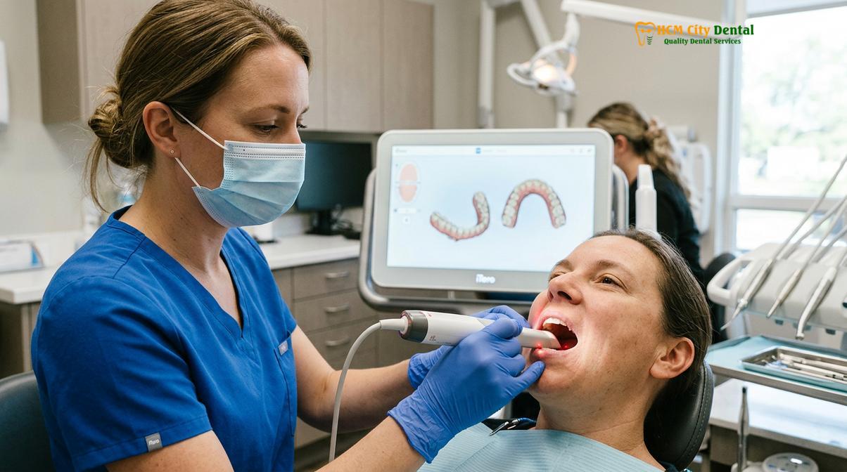 Visual description of overlay after root canal
