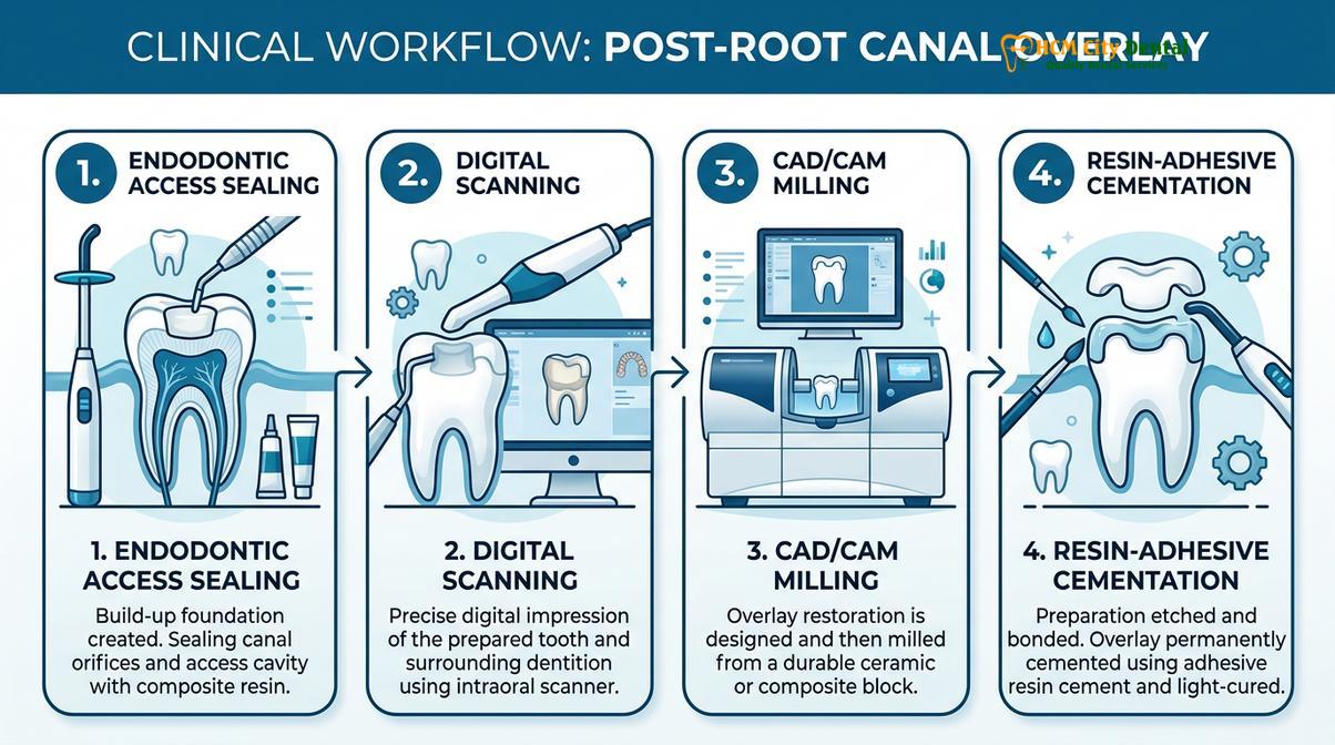 Summary diagram of overlay after root canal