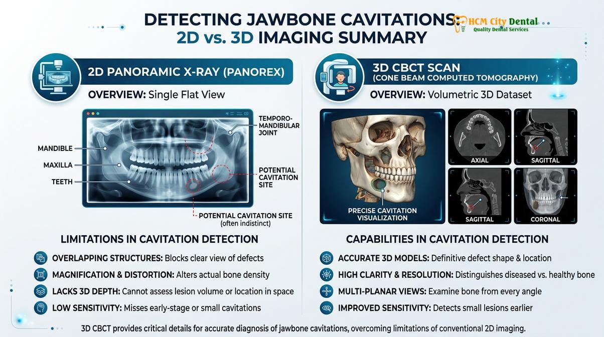 Summary diagram of jawbone cavitations NICO