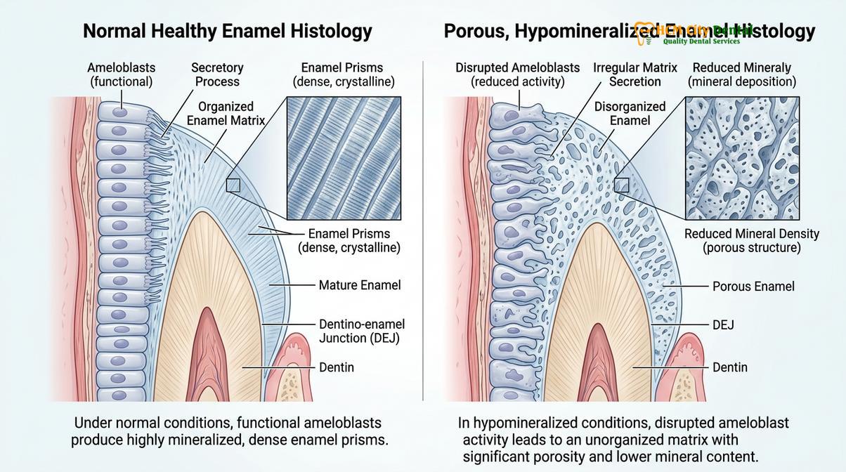 Clinical photography related to chalky teeth kids MIH