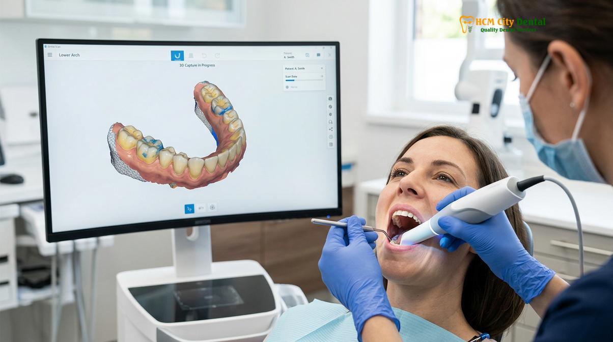 Visual description of check up and clean dentist