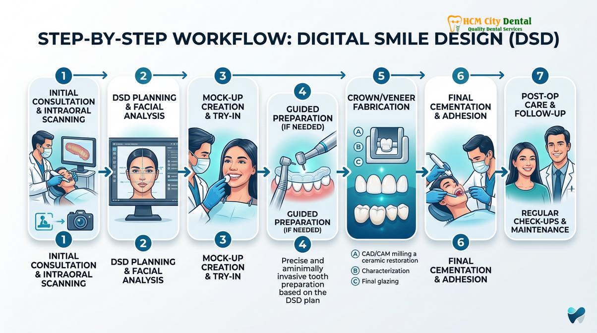 Summary diagram of check up and clean dentist