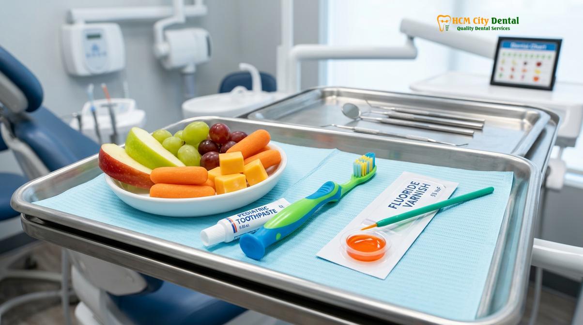 Visual description of prevent childhood cavities