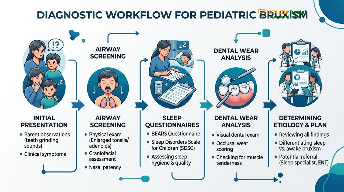 Summary diagram of Pediatric Bruxism Vietnam