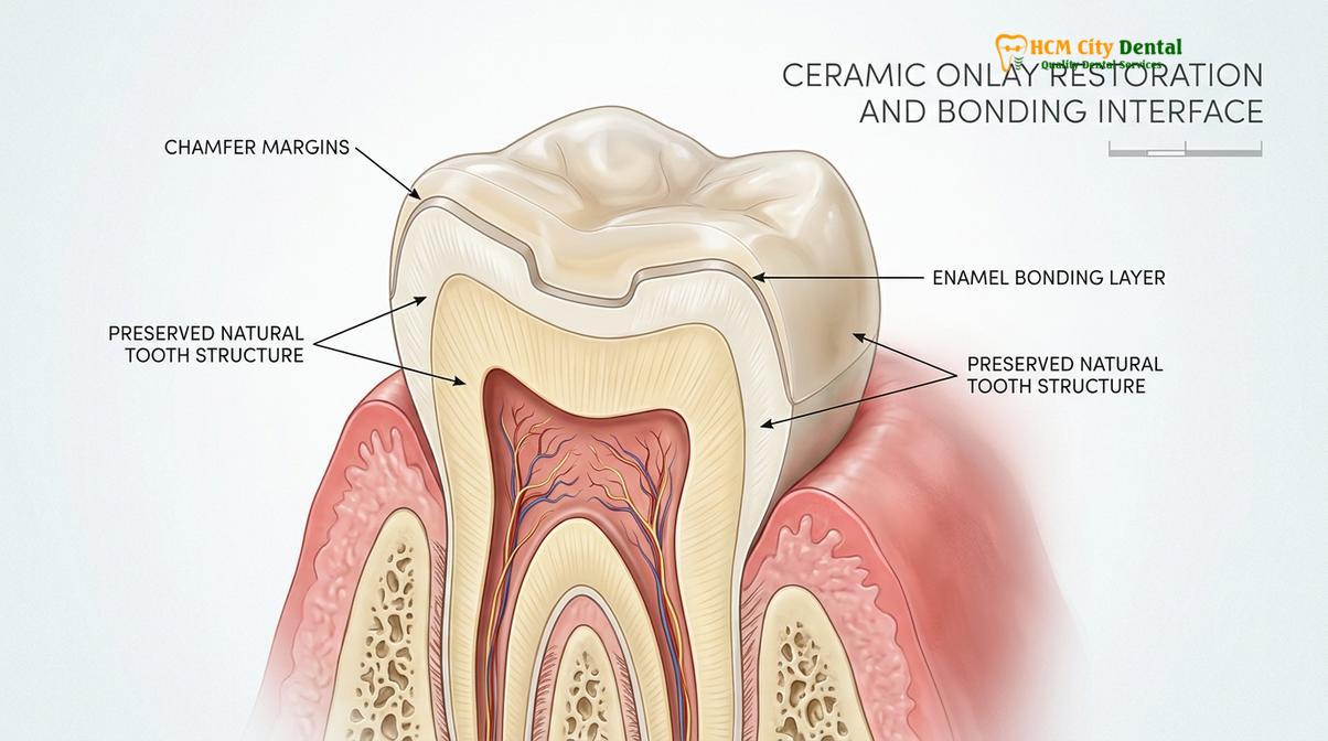 Clinical photography related to expat insurance claim inlays onlays
