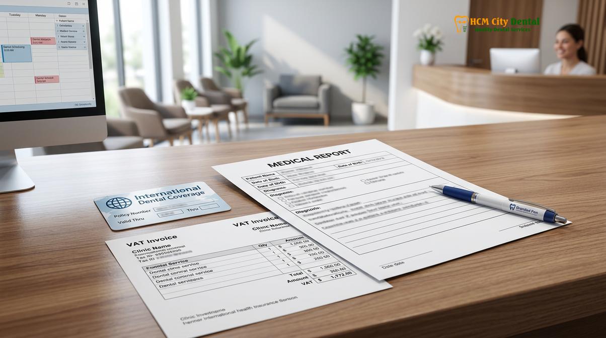 Visual description of expat insurance claim inlays onlays
