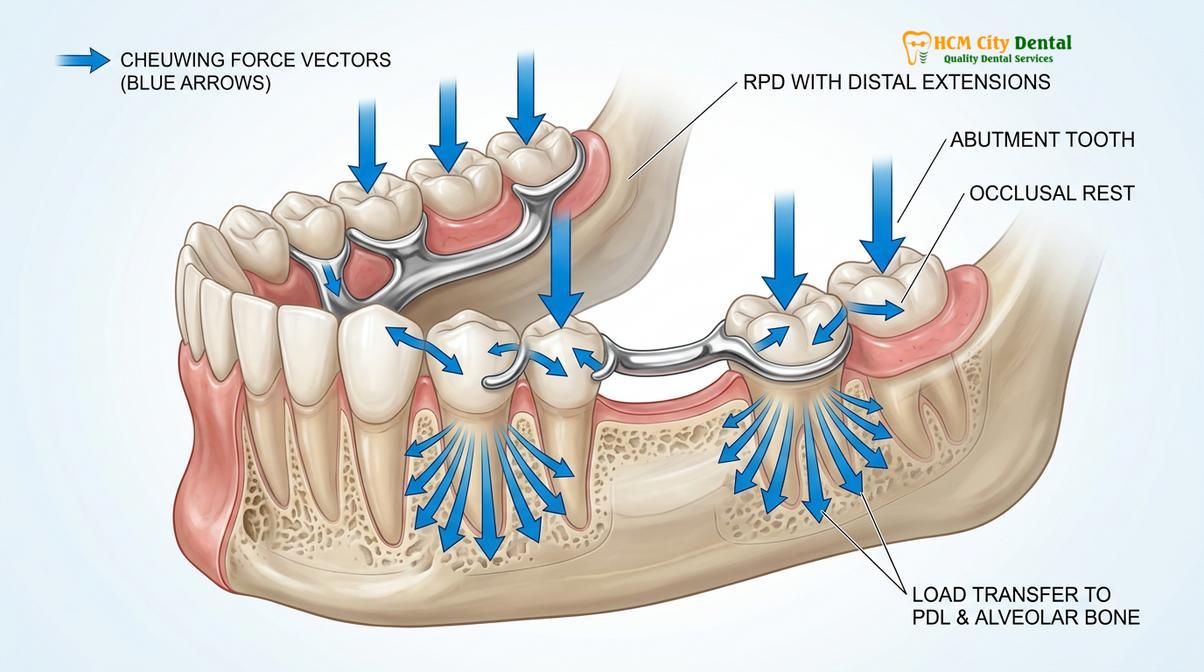 Visual description of Cast Metal Dentures