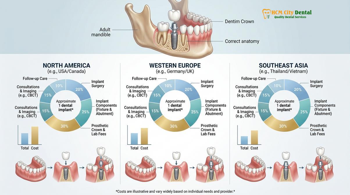 Clinical photography related to comparing implant destinations southeast asia