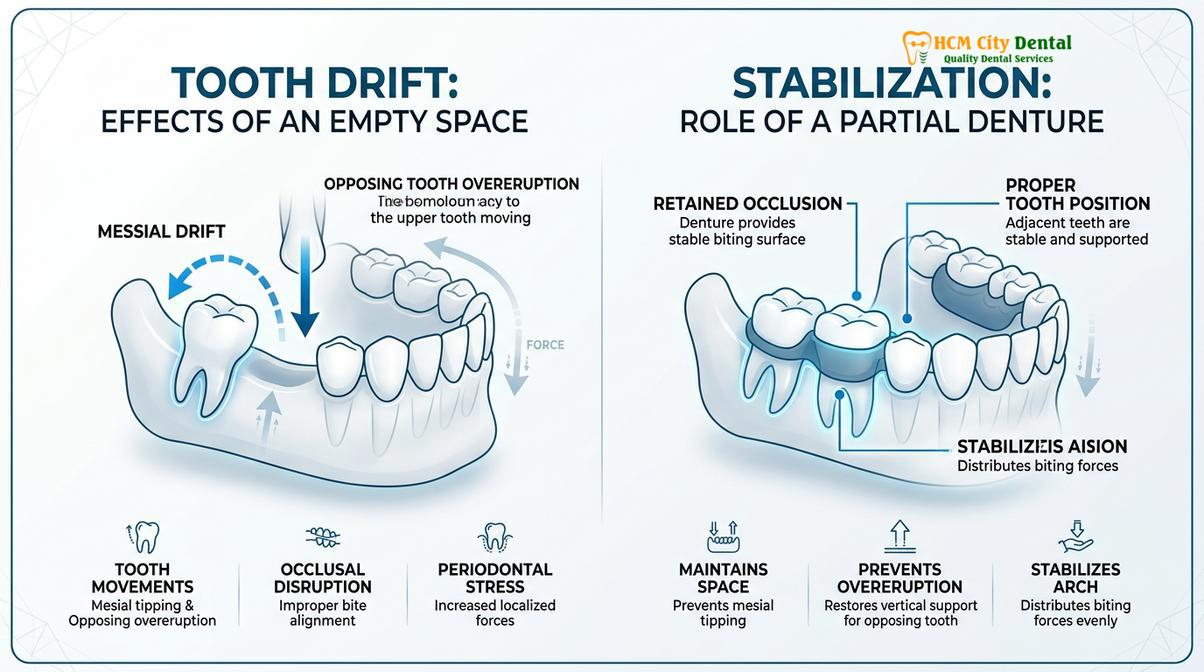 Visual illustration of Complete vs Partial Dentures