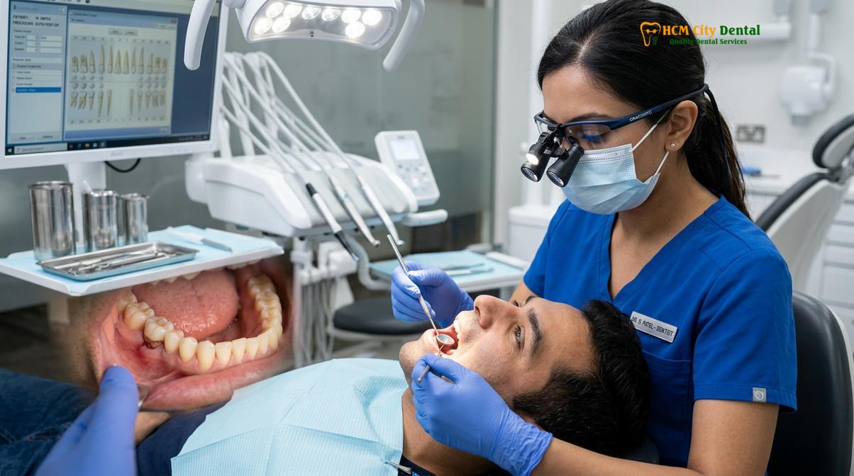 Visual description of complications after tooth extraction