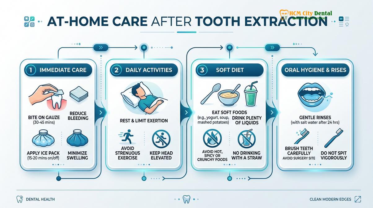 Summary diagram of complications after tooth extraction
