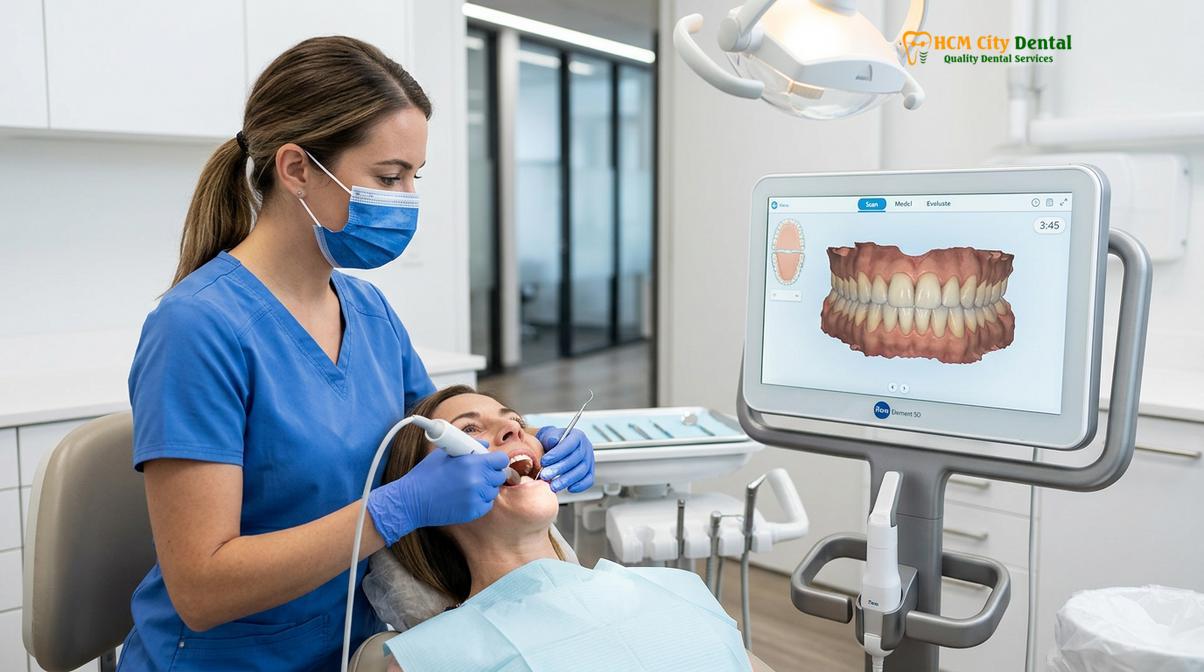 Visual description of composite veneers same day