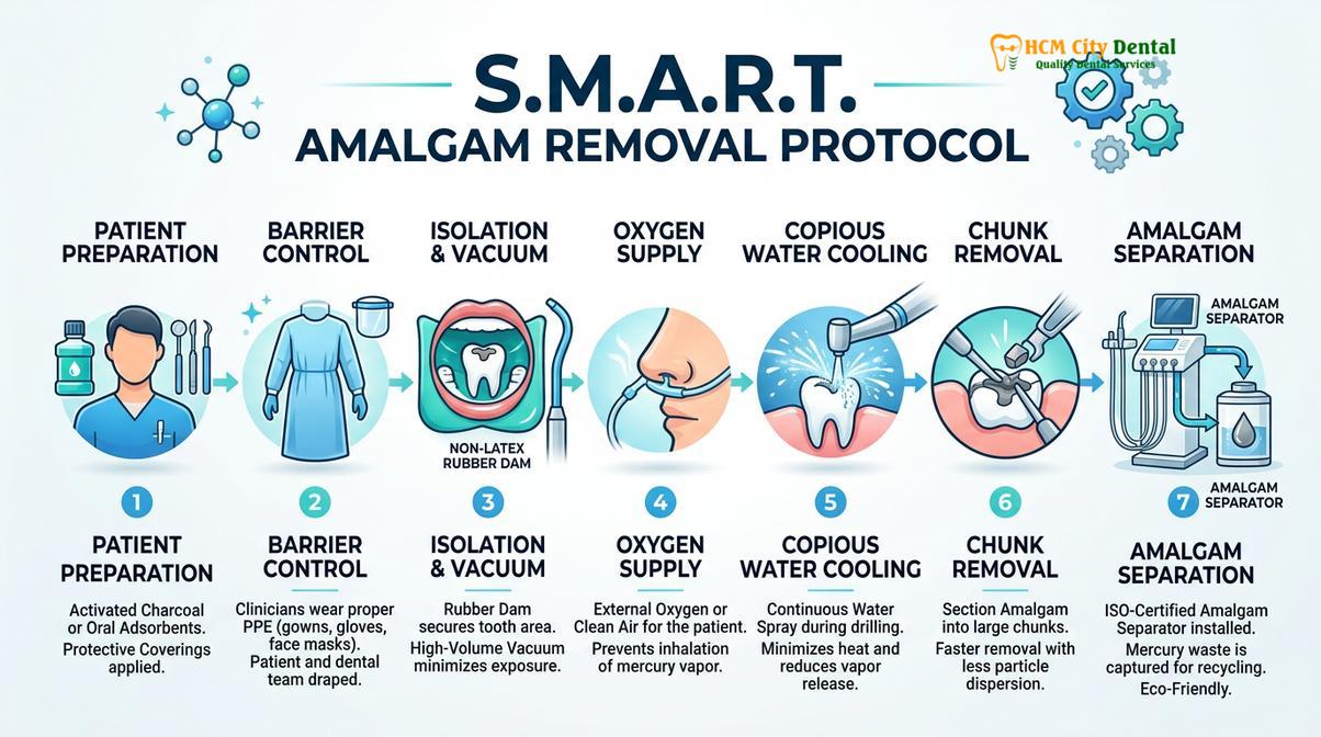 Summary diagram of amalgam removal cost Vietnam