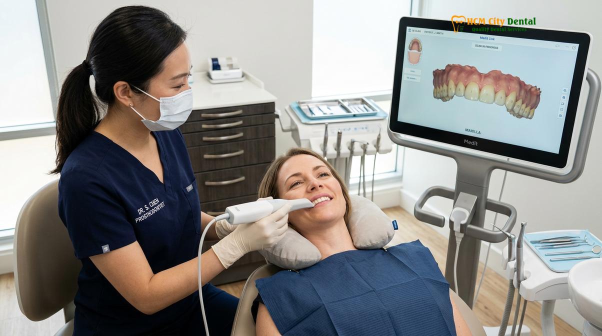 Visual description of dental crown payment plan vietnam