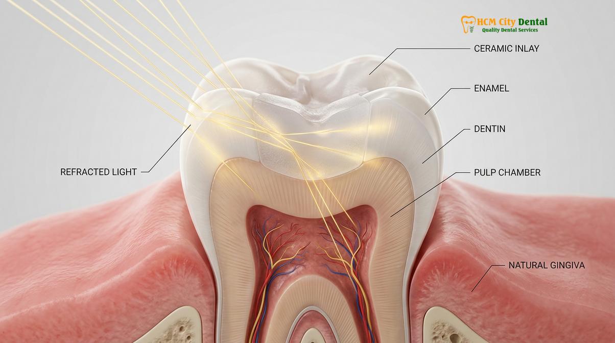 Clinical photography related to color matching dental inlays