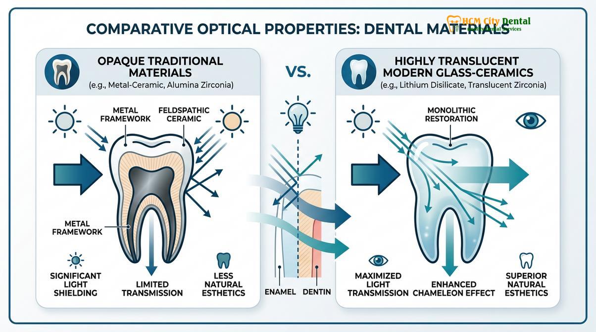 Summary diagram of color matching dental inlays