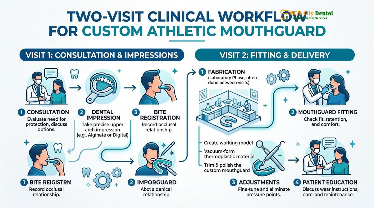 Summary diagram of custom sports mouthguard Vietnam