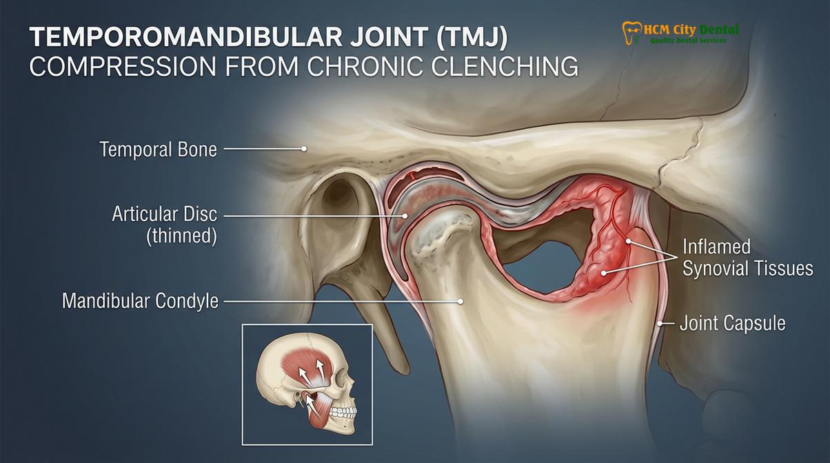 Visual description of Daytime Bruxism Jaw Clenching