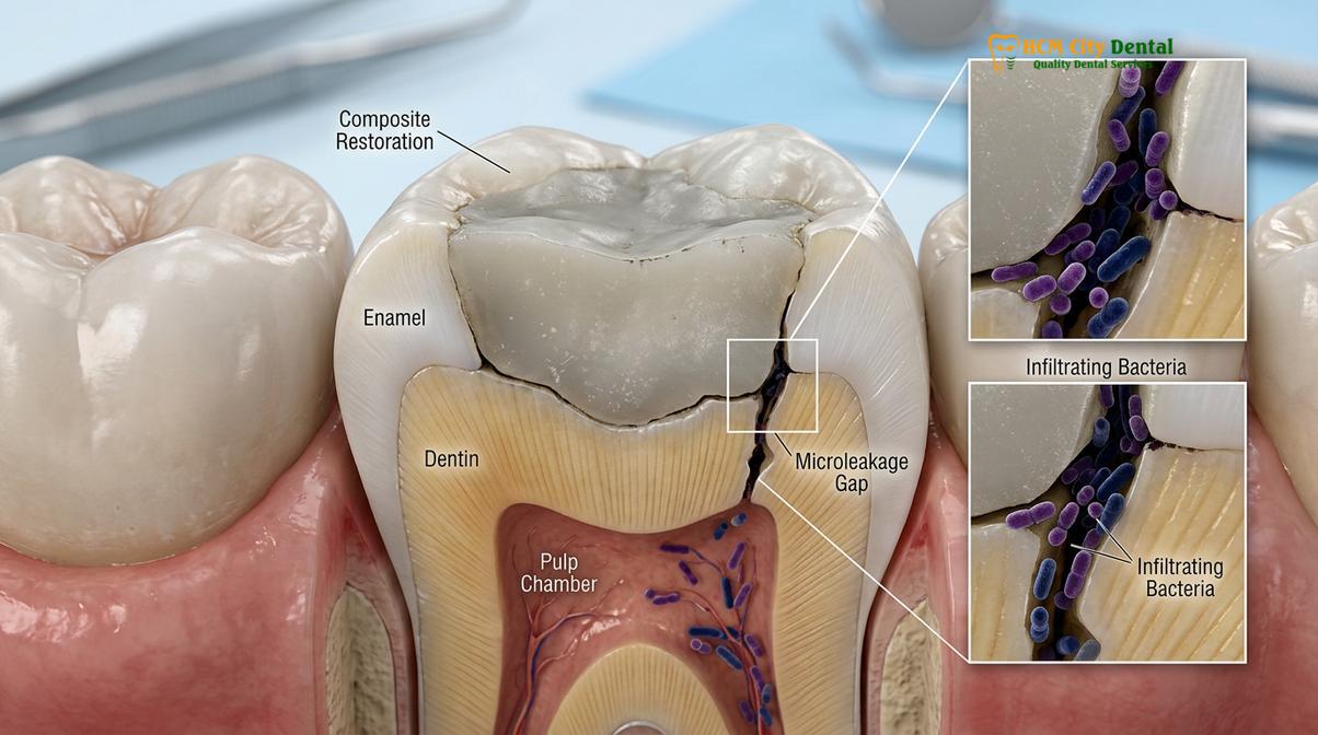 Clinical photography related to replace failing fillings with onlay