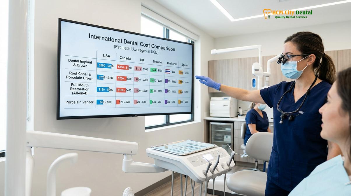 Clinical photography related to deep cleaning cost Vietnam