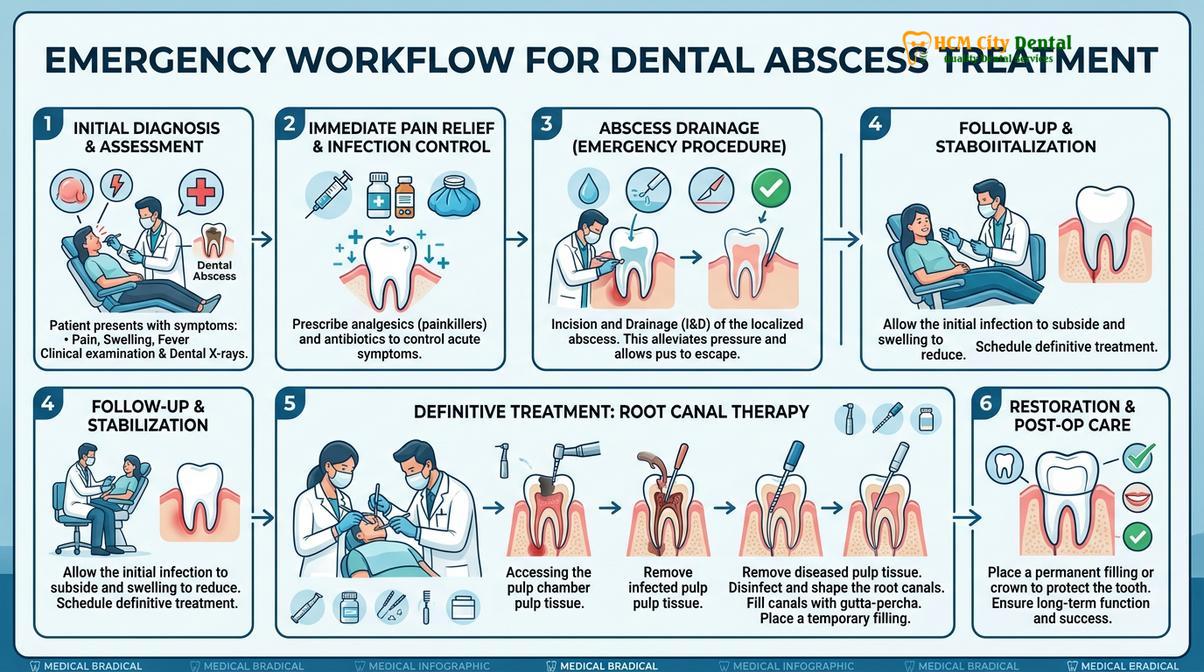 Summary diagram of dental abscess vietnam emergency
