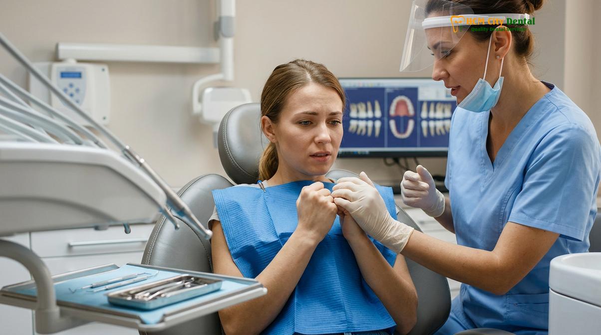 Clinical photography related to dental anxiety symptoms