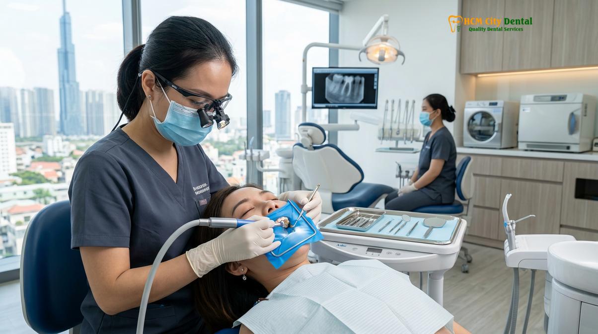 Clinical illustration of Dental Anxiety Root Canal Saigon