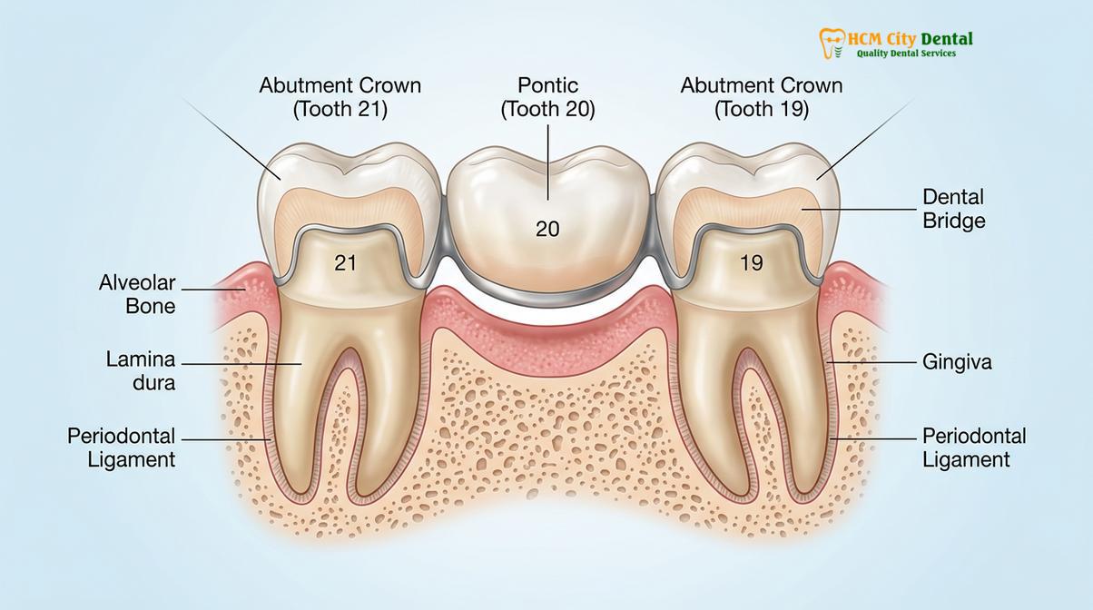 Clinical photography related to dental bridge cost vietnam