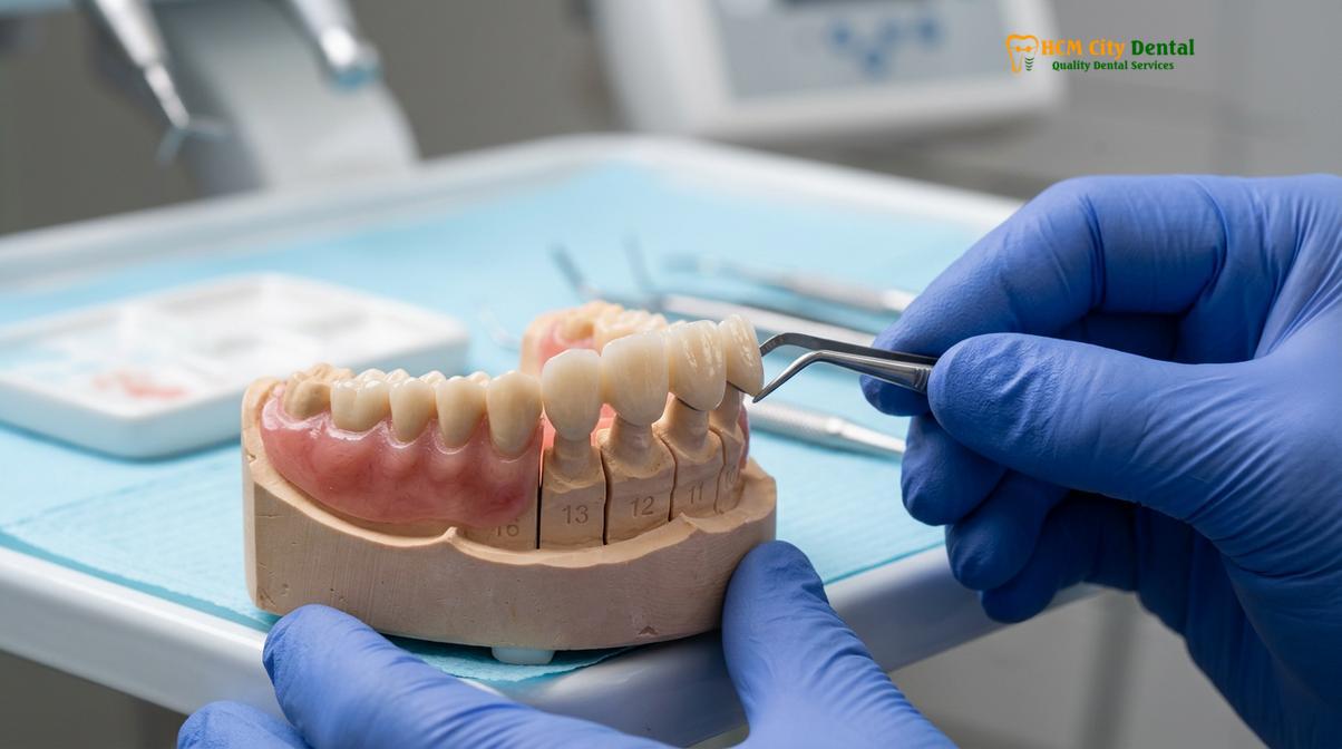 Visual description of dental bridge cost vietnam