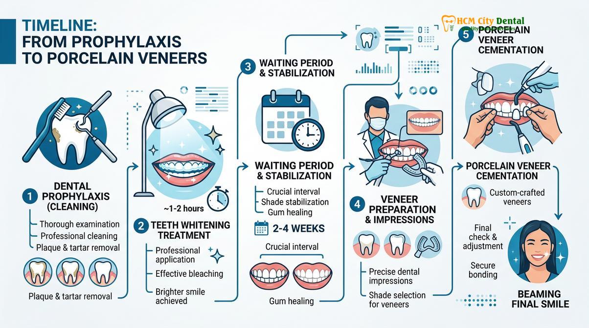 Visual illustration of Dental Cleaning Before Whitening Veneers
