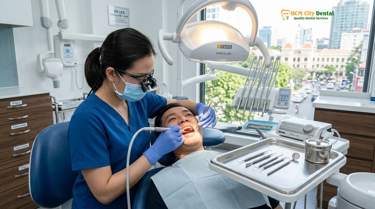 Clinical illustration of Dental Cleaning Cost Vietnam vs UK Singapore