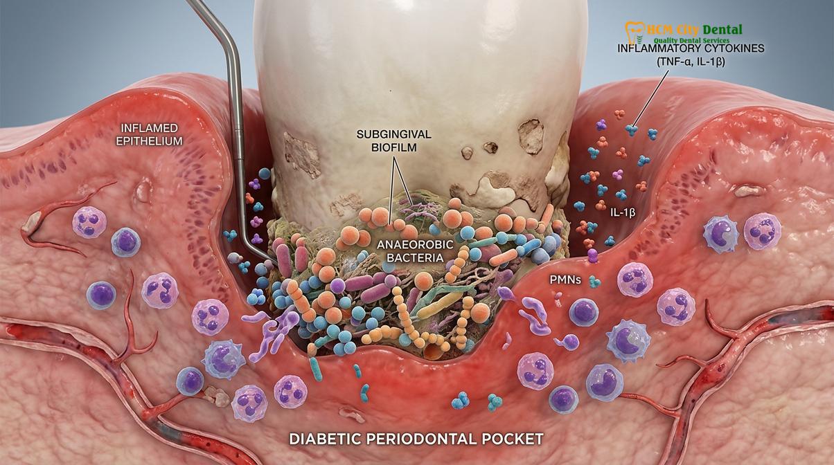 Clinical photography related to dental cleaning diabetics periodontal care
