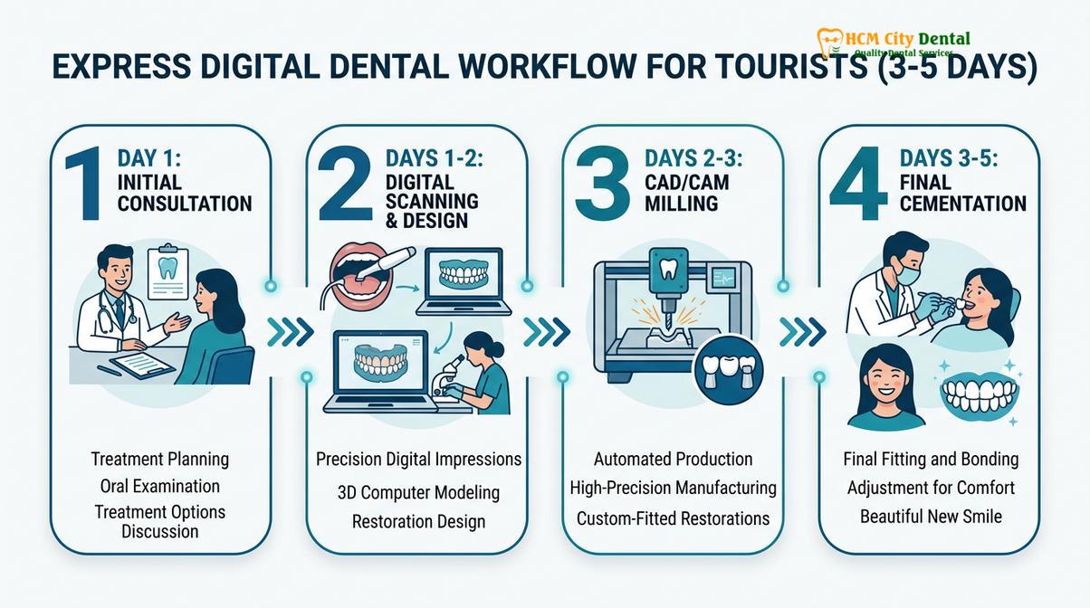 Summary diagram of dental crown cost vietnam vs usa