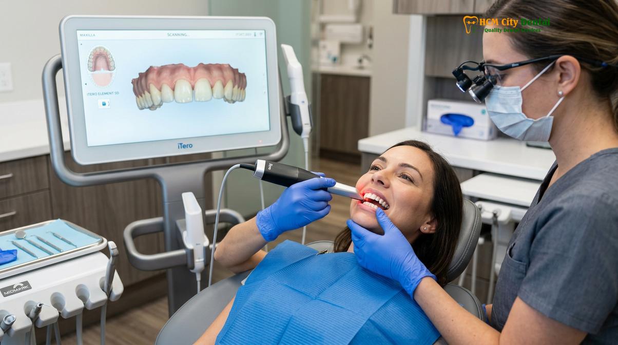 Visual description of dental crown vs veneer