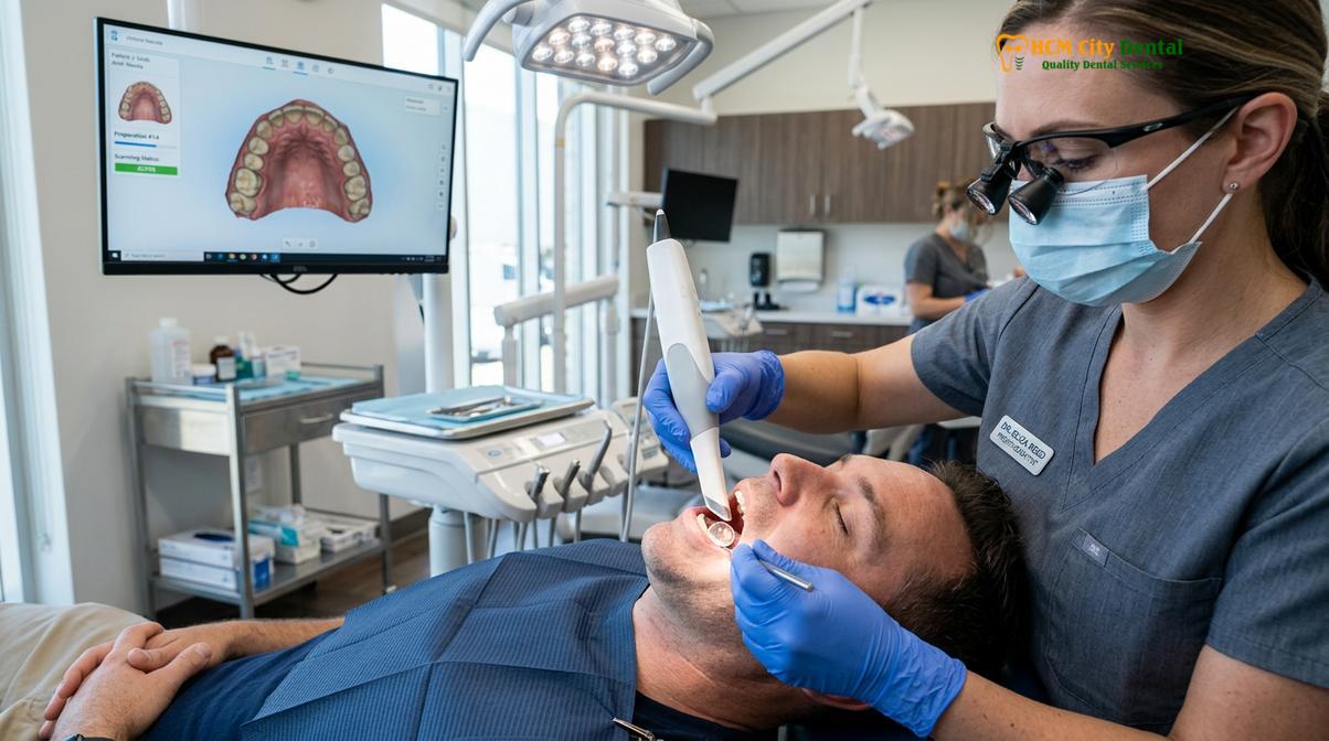 Clinical illustration of dental crown warranty vietnam overseas