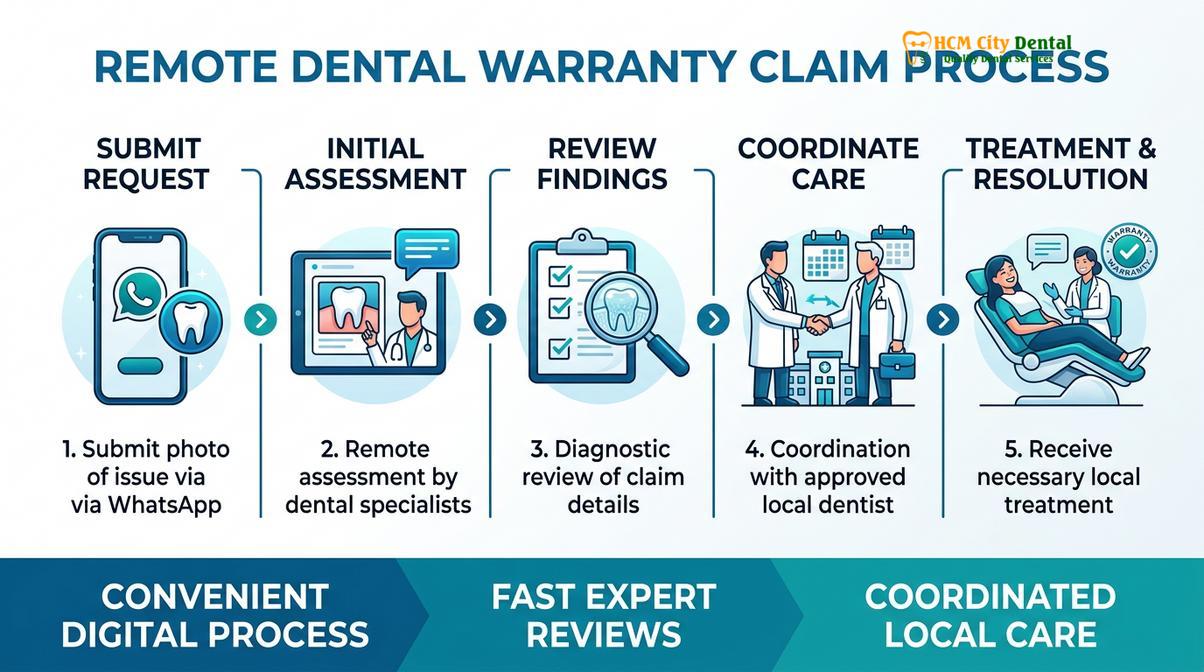 Summary diagram of dental crown warranty vietnam overseas