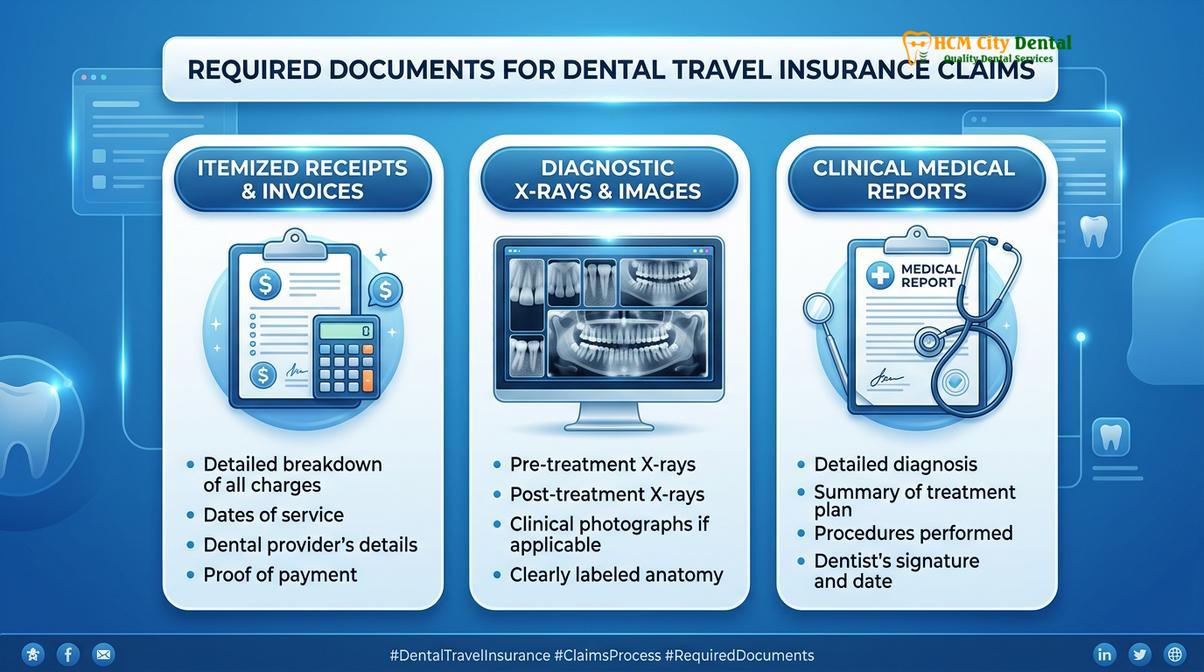Visual description of dental emergency traveling vietnam