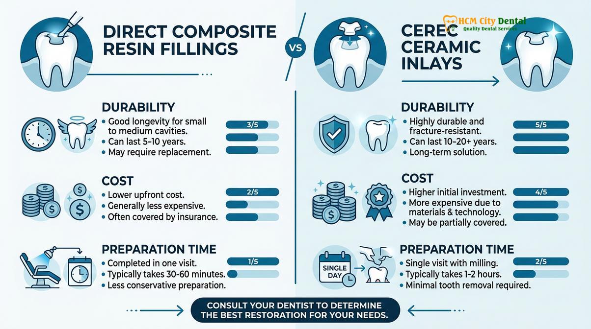 Visual illustration of Dental Filling Cost Vietnam vs UK Singapore