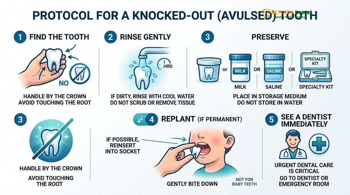 Summary diagram of dental first aid kit travel
