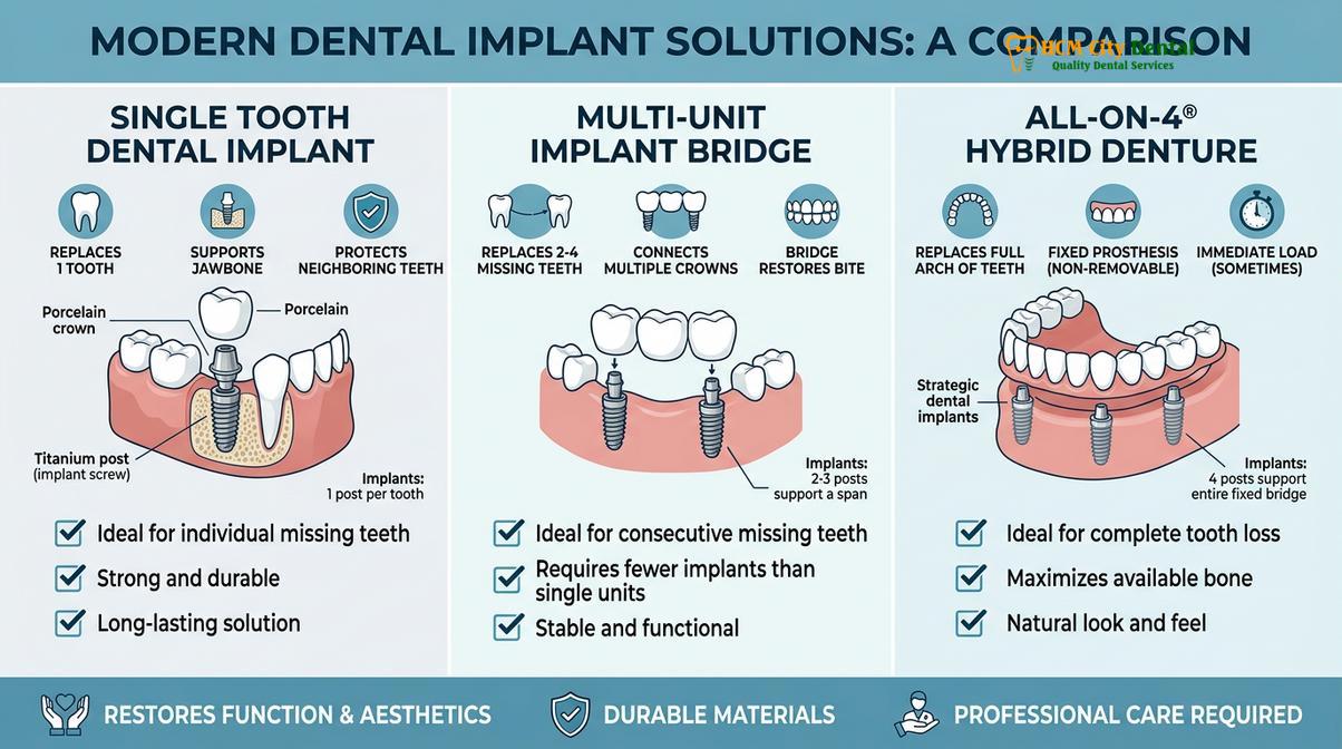 Summary diagram of dental implant cost Vietnam vs Canada