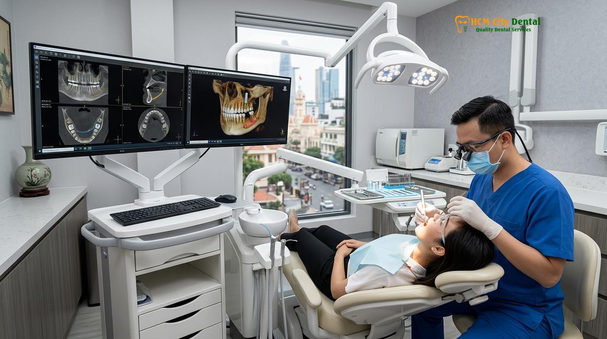 Clinical illustration of dental implant cost Vietnam vs Singapore