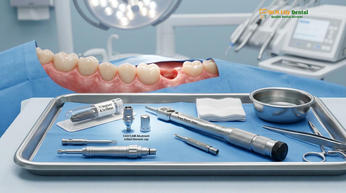 Visual description of dental implant cost Vietnam vs Singapore