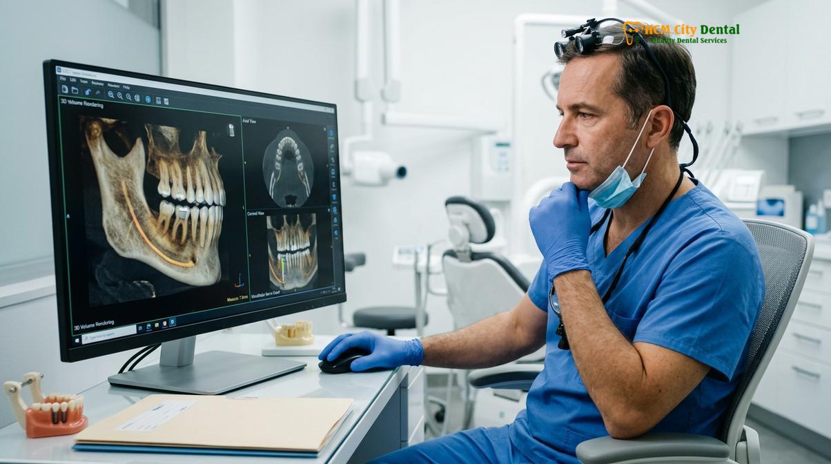 Clinical illustration of dental implant cost Vietnam vs USA