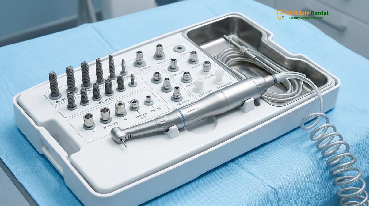 Clinical photography related to dental implant cost Vietnam vs USA