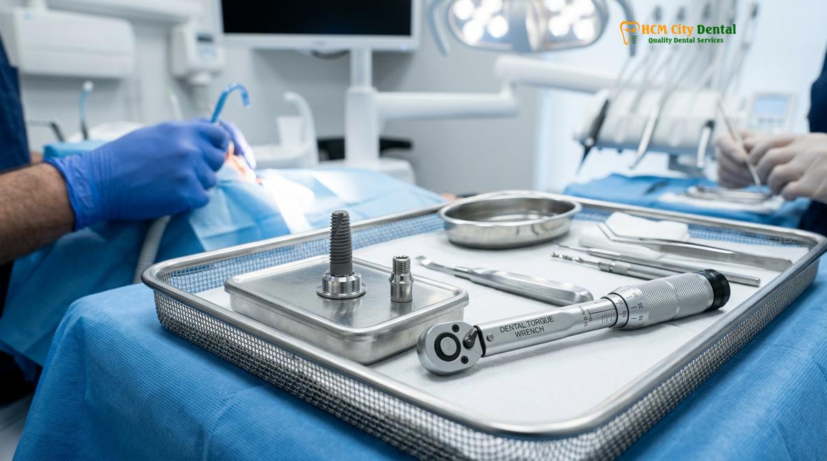 Clinical photography related to dental implant installment