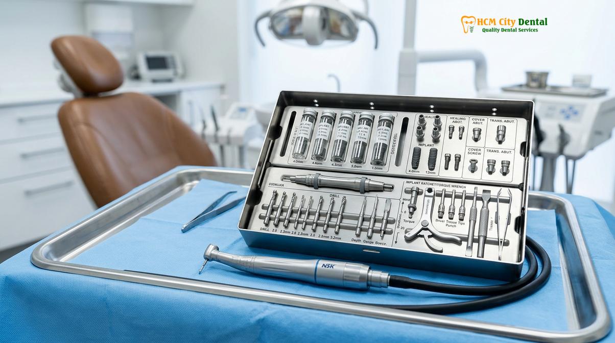 Visual description of dental implant tourism Vietnam
